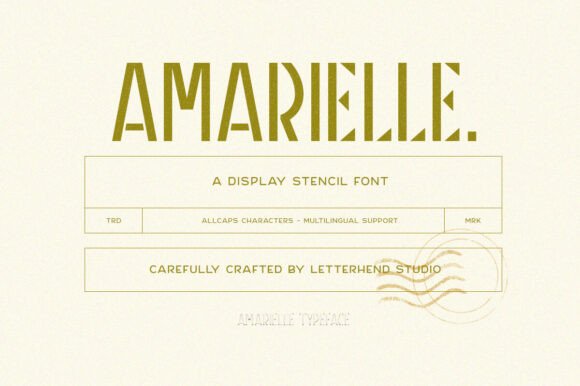 Amarielle: Bold Stencil Display Font for Impactful Design