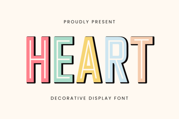 Discover Heart: The Playful Display Font for Summer Designs