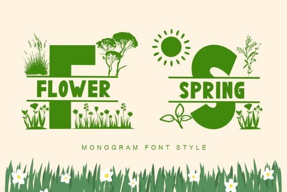 Flower Spring Monogram: A Charming Font for Vibrant Designs