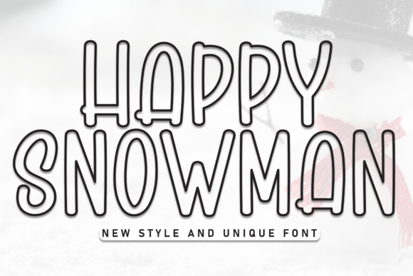Happy Snowman: A Playful Display Font for Winter Designs