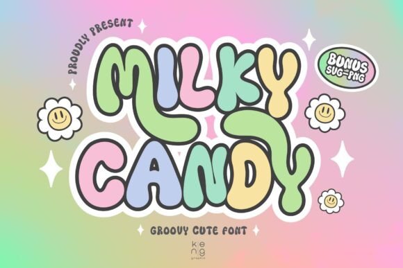 Milky Candy: A Font for Whimsical Designs