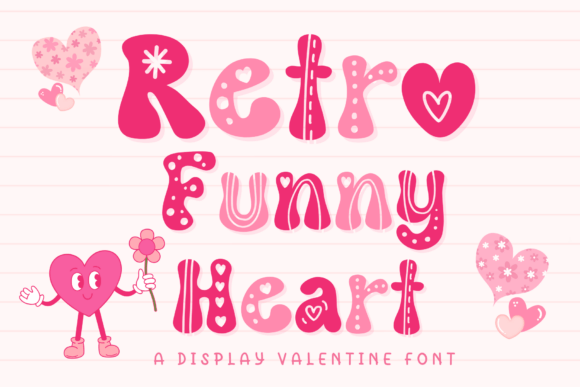 Retro Funny Heart: A Groovy Display Font for Creative Projects