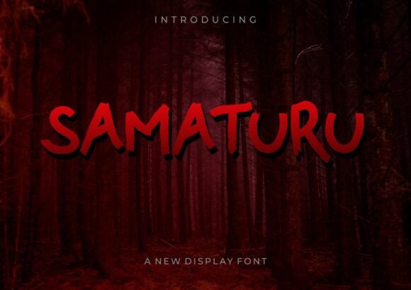 Samaturu: A Bold Display Typeface for Edgy Designs