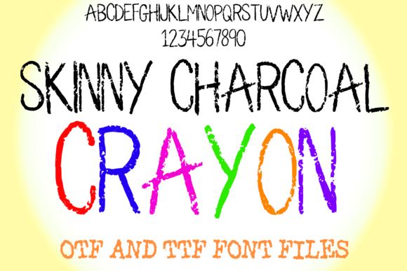 Skinny Charcoal Crayon: A Quirky Display Font for Creative Projects