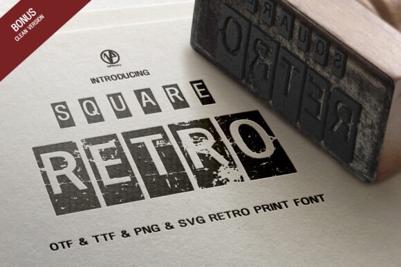 Square Retro: A Vintage Display Font for Bold Designs