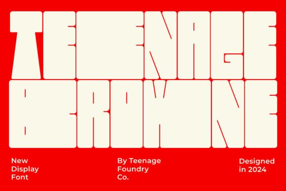 Teenage Browne: A Bold Display Typeface for Modern Brands