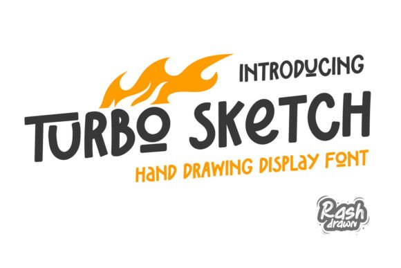 Turbo Sketch: A Bold Hand-Drawn Display Font
